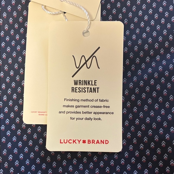 Lucky Brand Men's Navy Patterned Button-Down Shirt - Picture 6 of 11